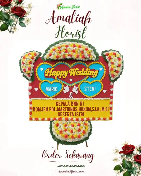 Papan Bunga Pernikahan Jiko Cobo
